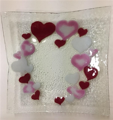 Hearts Large Square Platter